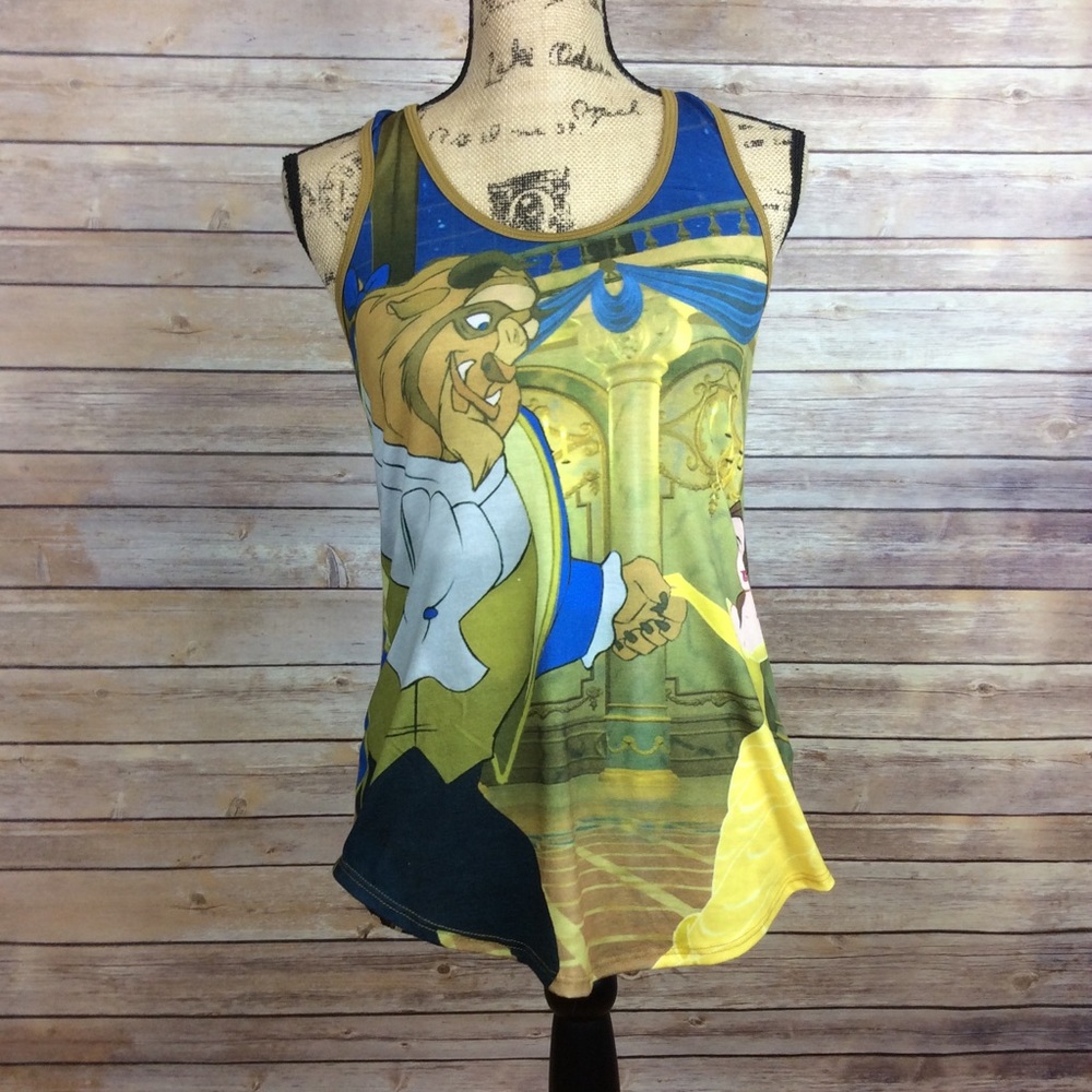 ❗️SOLD❗️Disney Size Small Beauty And The Beast Tank Top - Picture 1 of 7